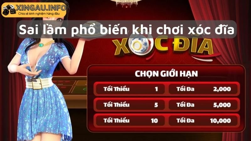 Sai lầm khi chơi xóc đĩa