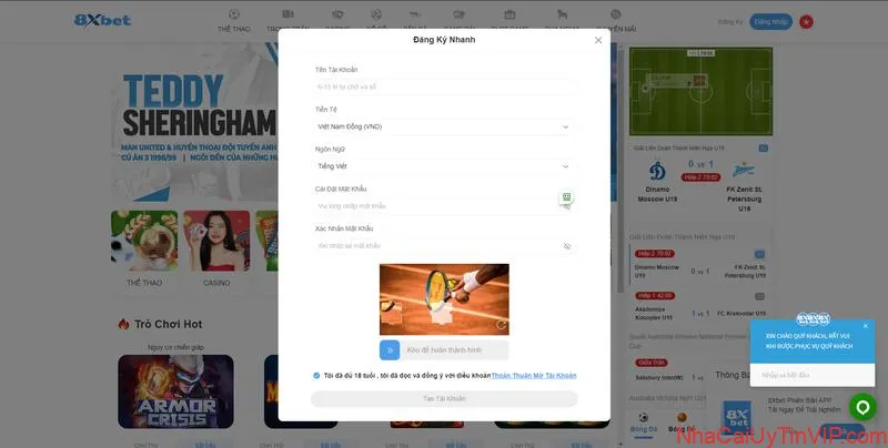 Những lưu ý khi đăng ký 8XBET 